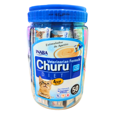 Churu Diet Premios para Gato Atún Bote con 50 Tubos de 14 Gr c/u